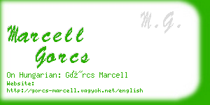marcell gorcs business card